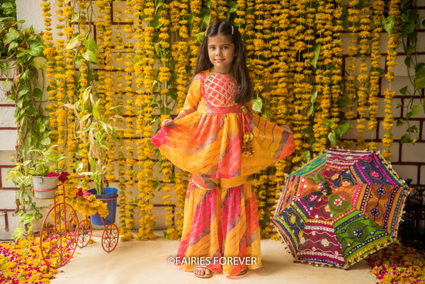 Haldi dress clearance for baby girl