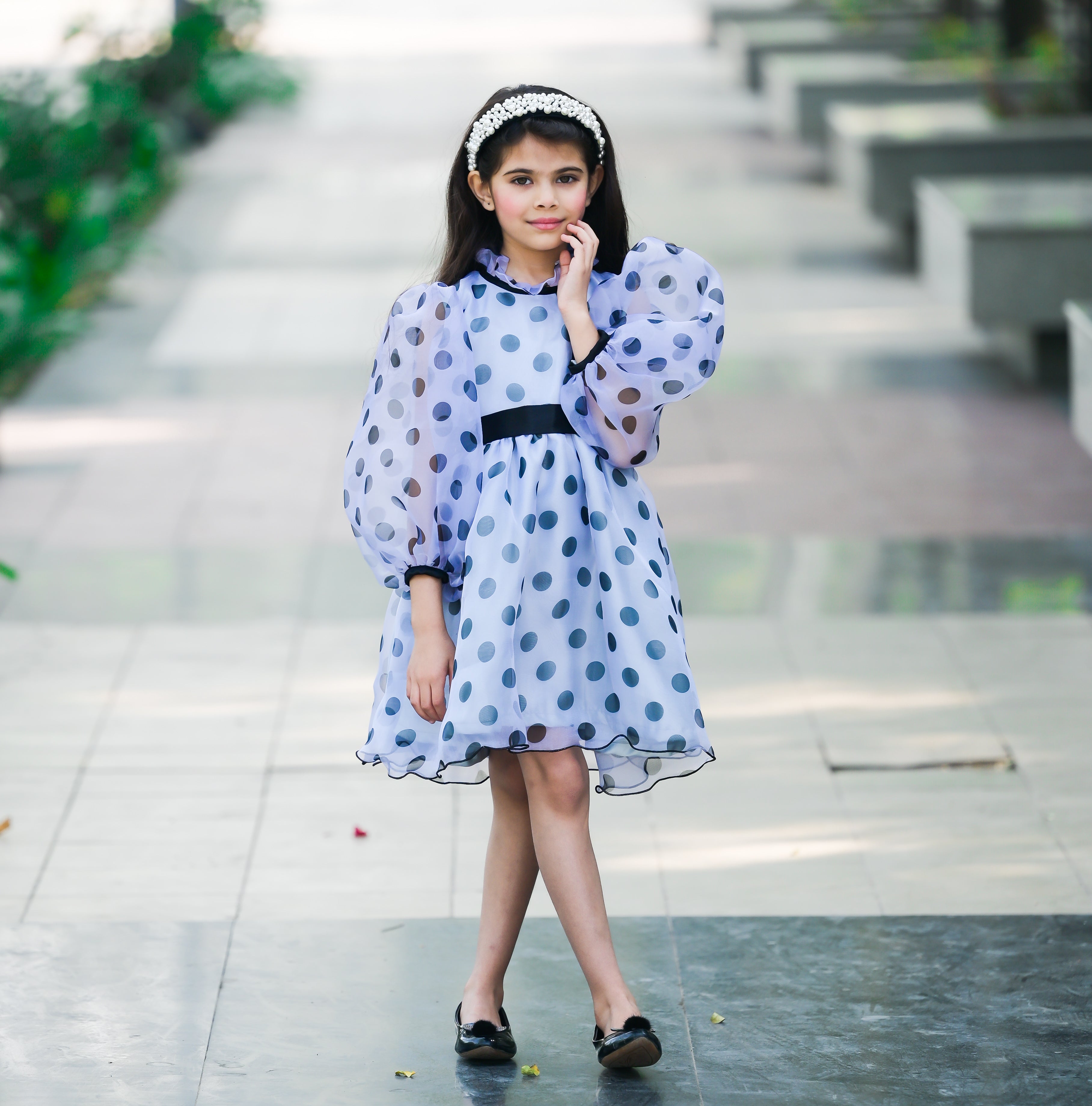 Organza polka dot dress best sale