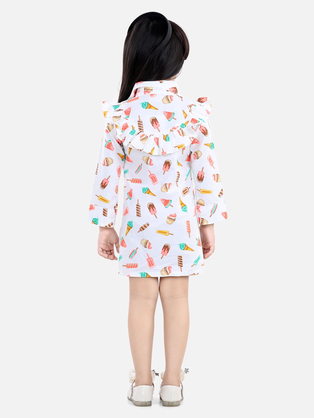 Multi Full Sleeve All Over Printed Dress