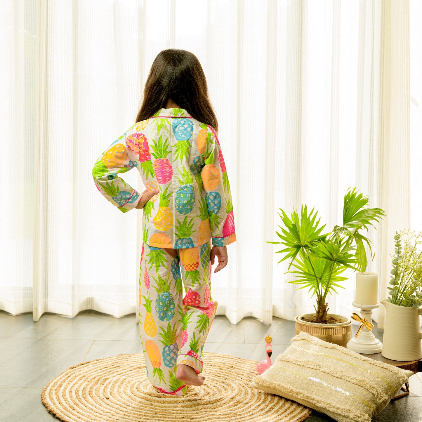 Pineapple Printed Cotton Night Suit