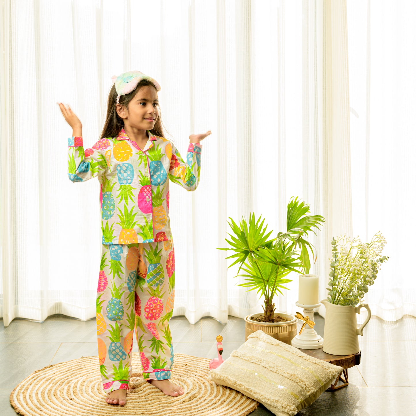 Pineapple Printed Cotton Night Suit