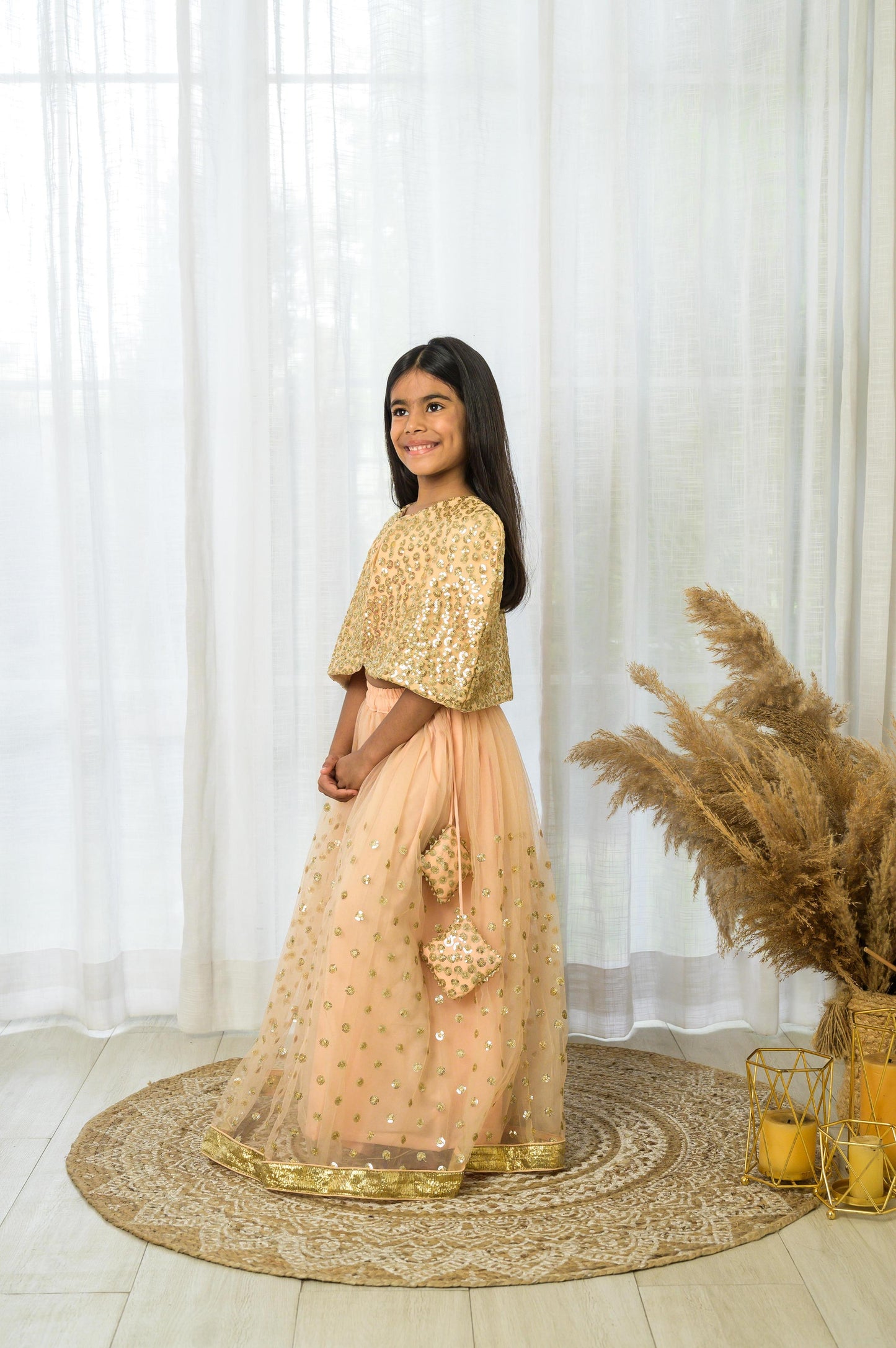 Shimmery Jacket Sequin Lehenga Set