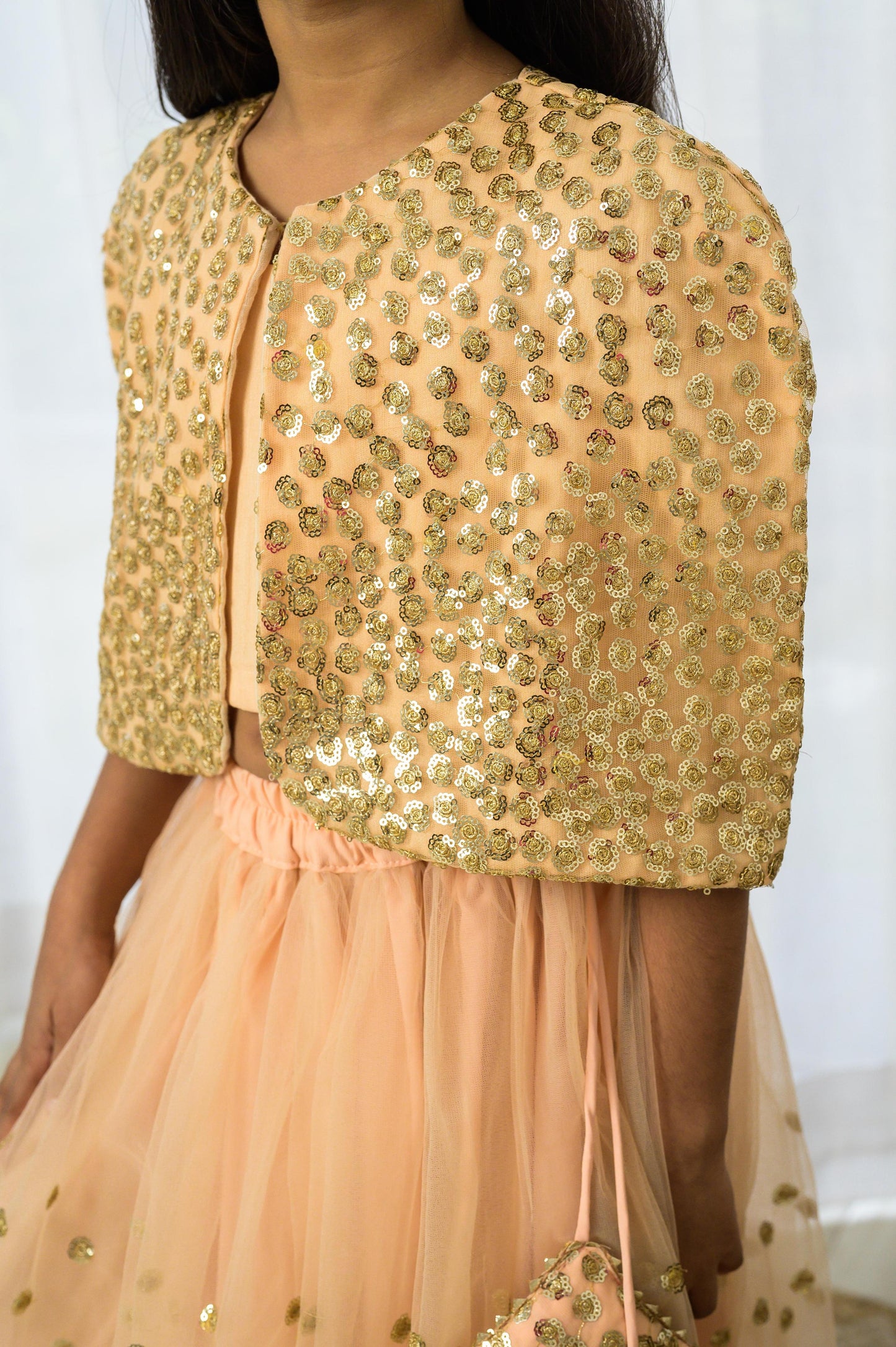 Shimmery Jacket Sequin Lehenga Set