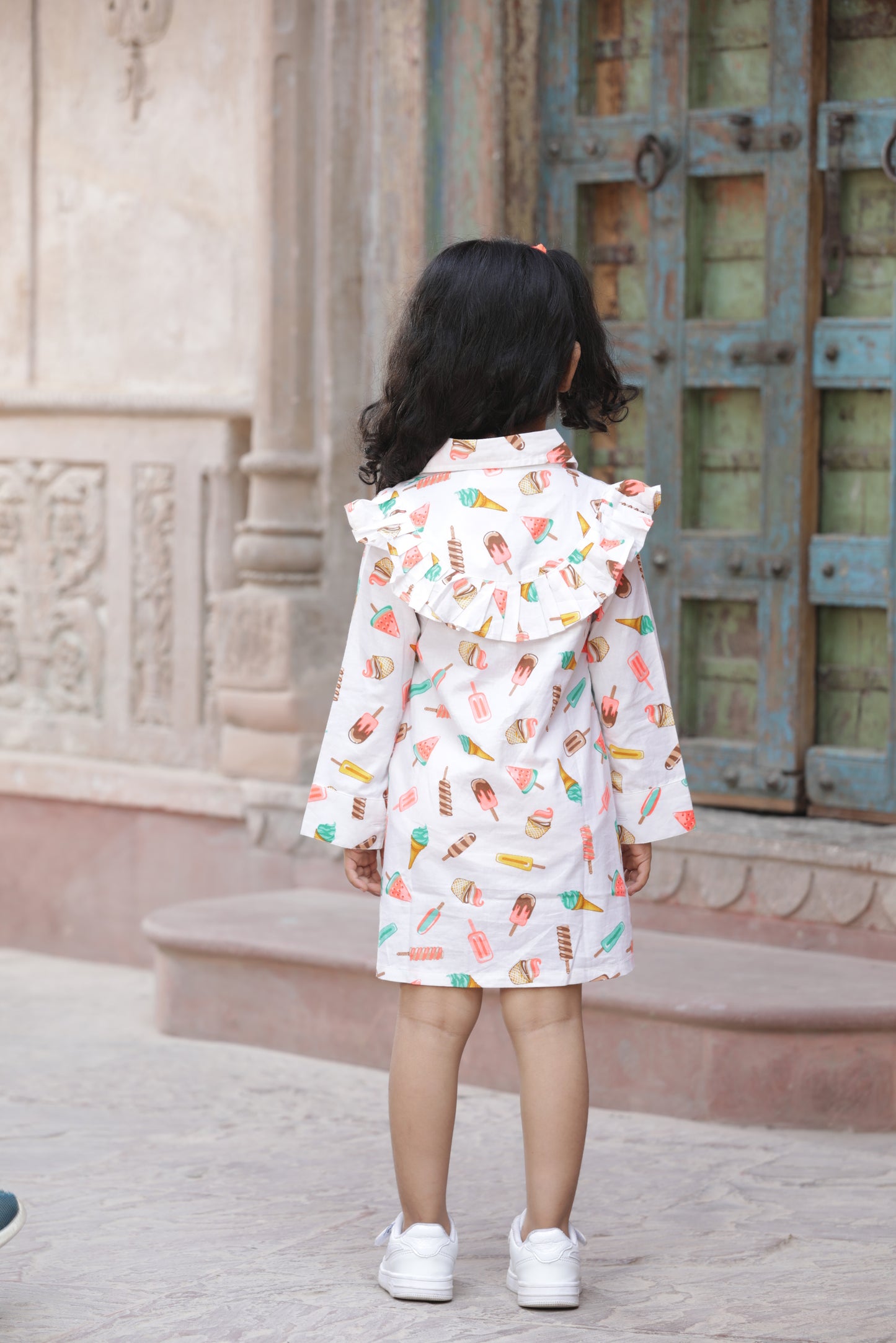 Multi Full Sleeve All Over Printed Dress