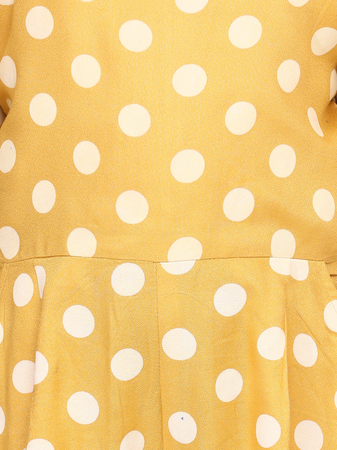 Mustard Yellow Polka Dots Basic Jumpsuit