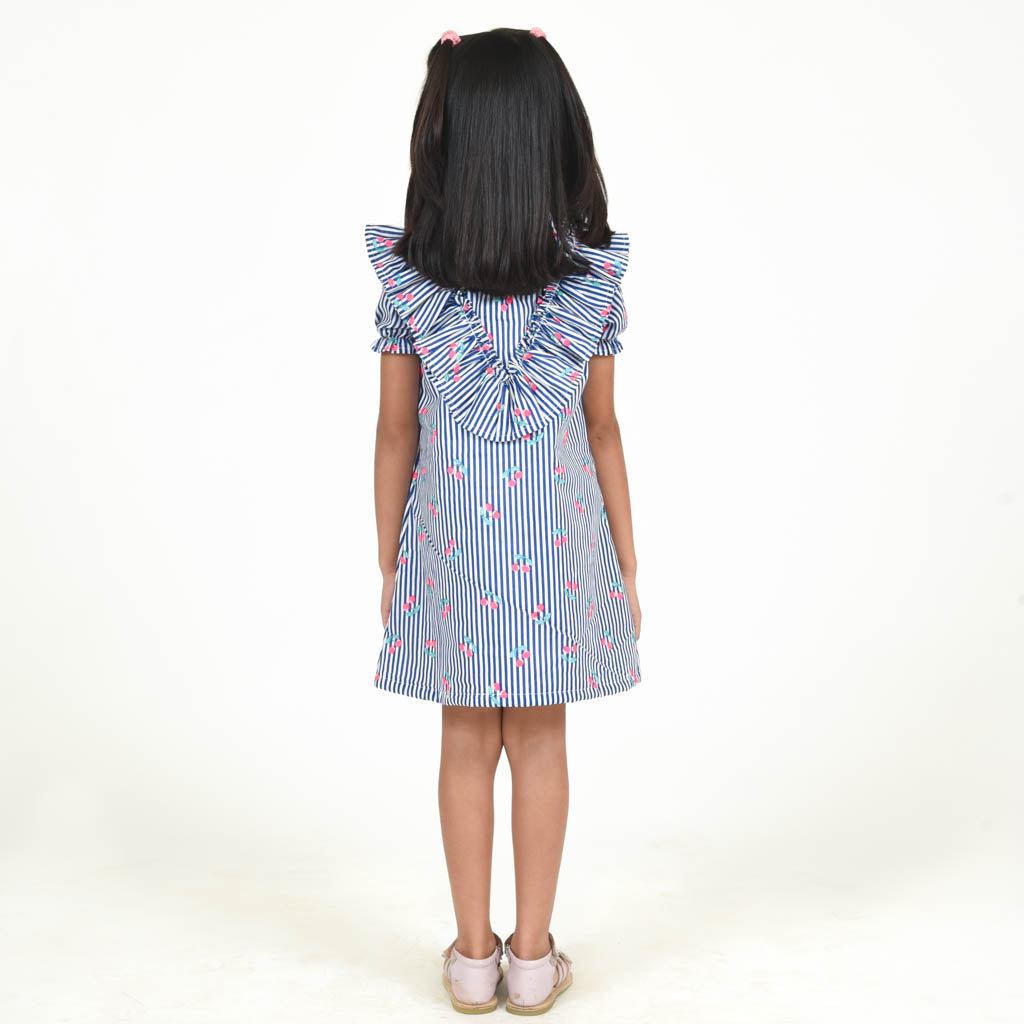 Blue Stripes A-line Dress