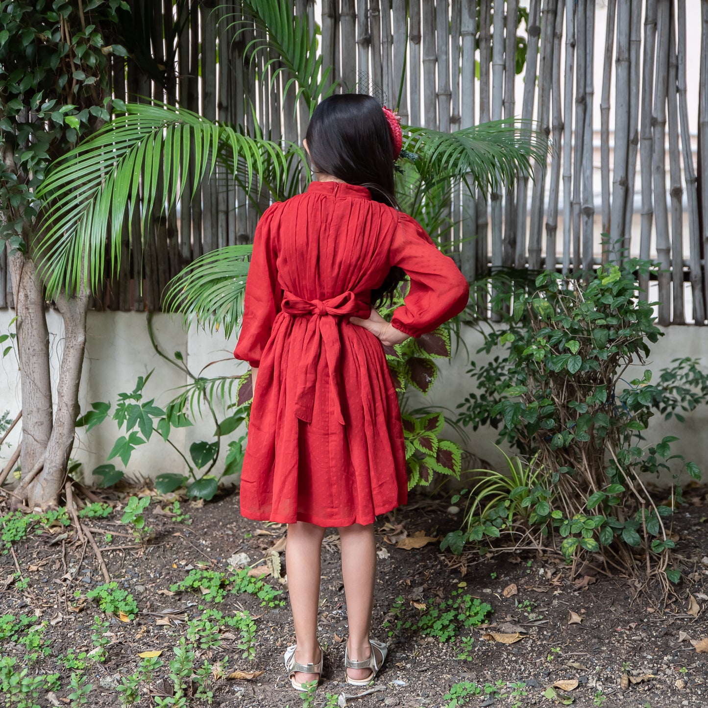 Swiss Dot Red Dress