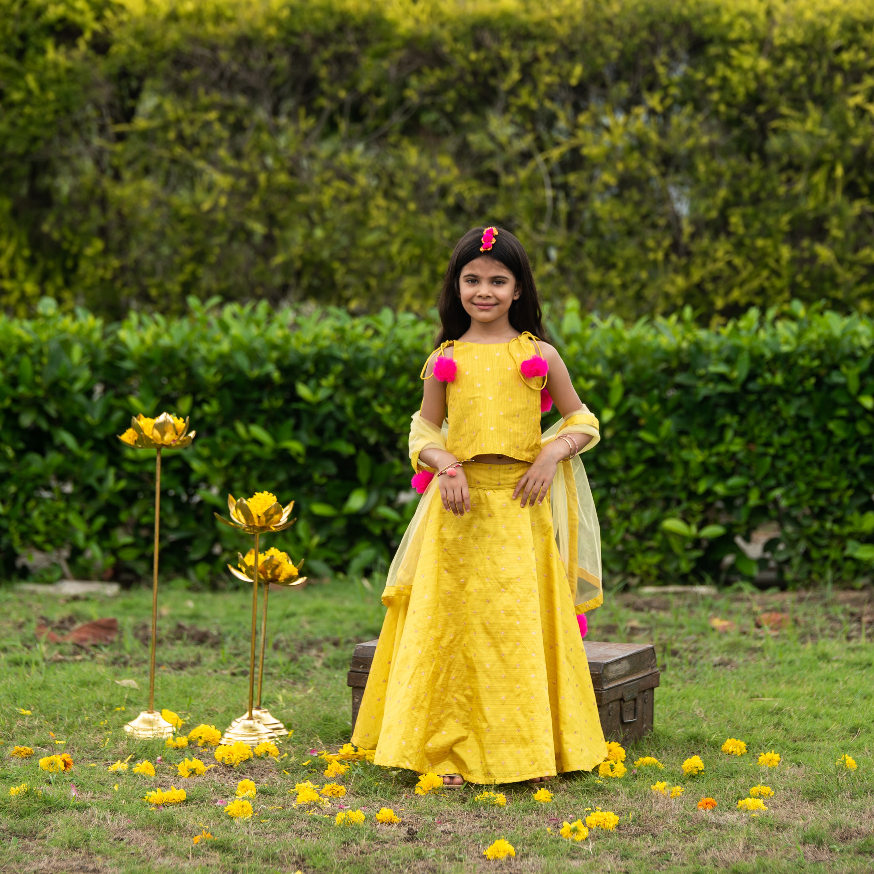 Yellow Designer Silk Wedding Lehenga Choli Set Red Blouse INSPMAY424 –  ShreeFashionWear