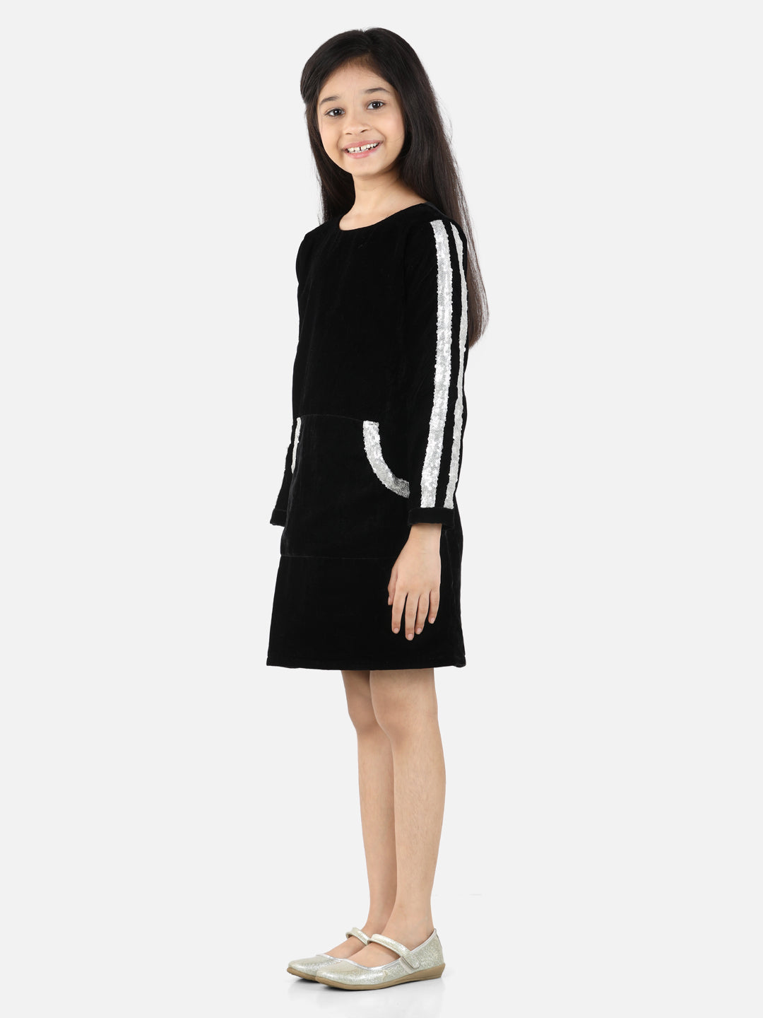 Black Full Sleeve Casual Dress