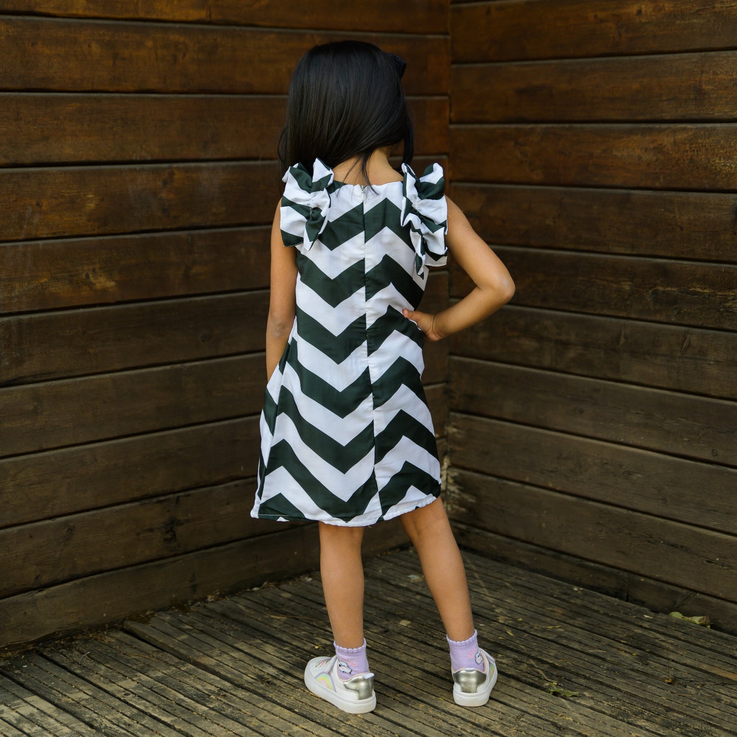 Zig Zag Pattern A-Line Dress