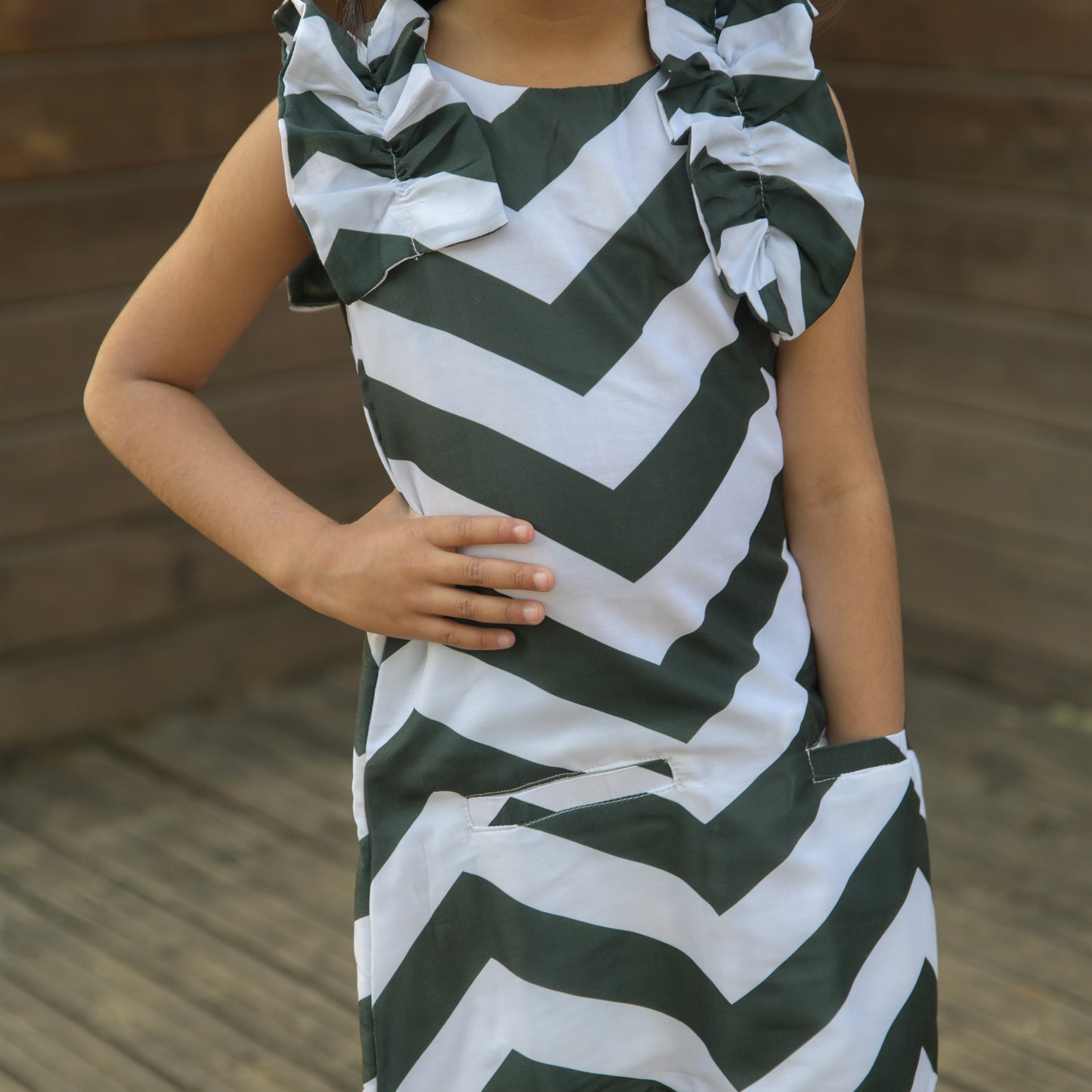 Zig Zag Pattern A-Line Dress