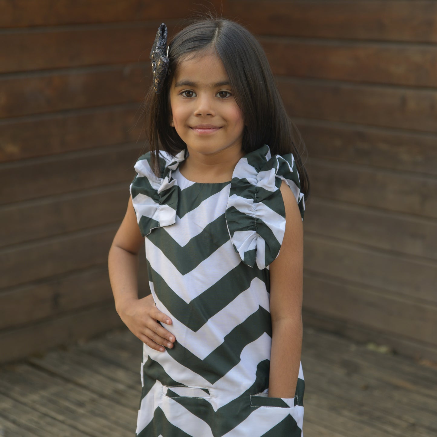 Zig Zag Pattern A-Line Dress