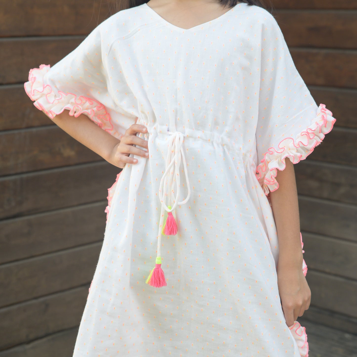 Neon Polka Dots Kaftan